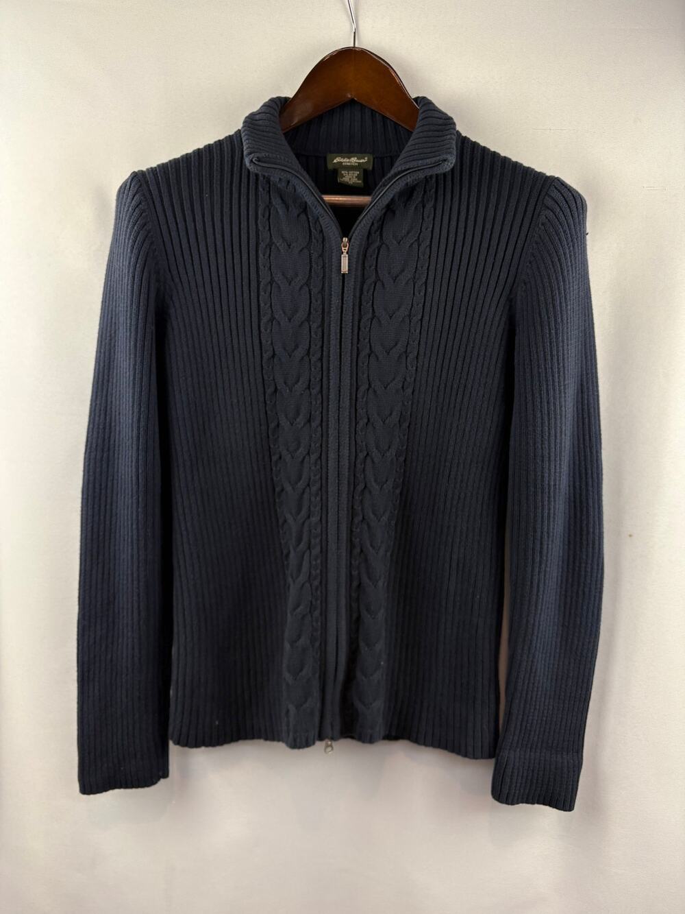Women’s Eddie Bauer Medium Dark Navy Zip-Up Sweater